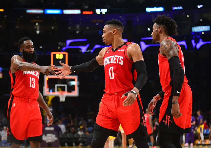 Harden Westbrook Covington Rockets Lakers Feb 2020