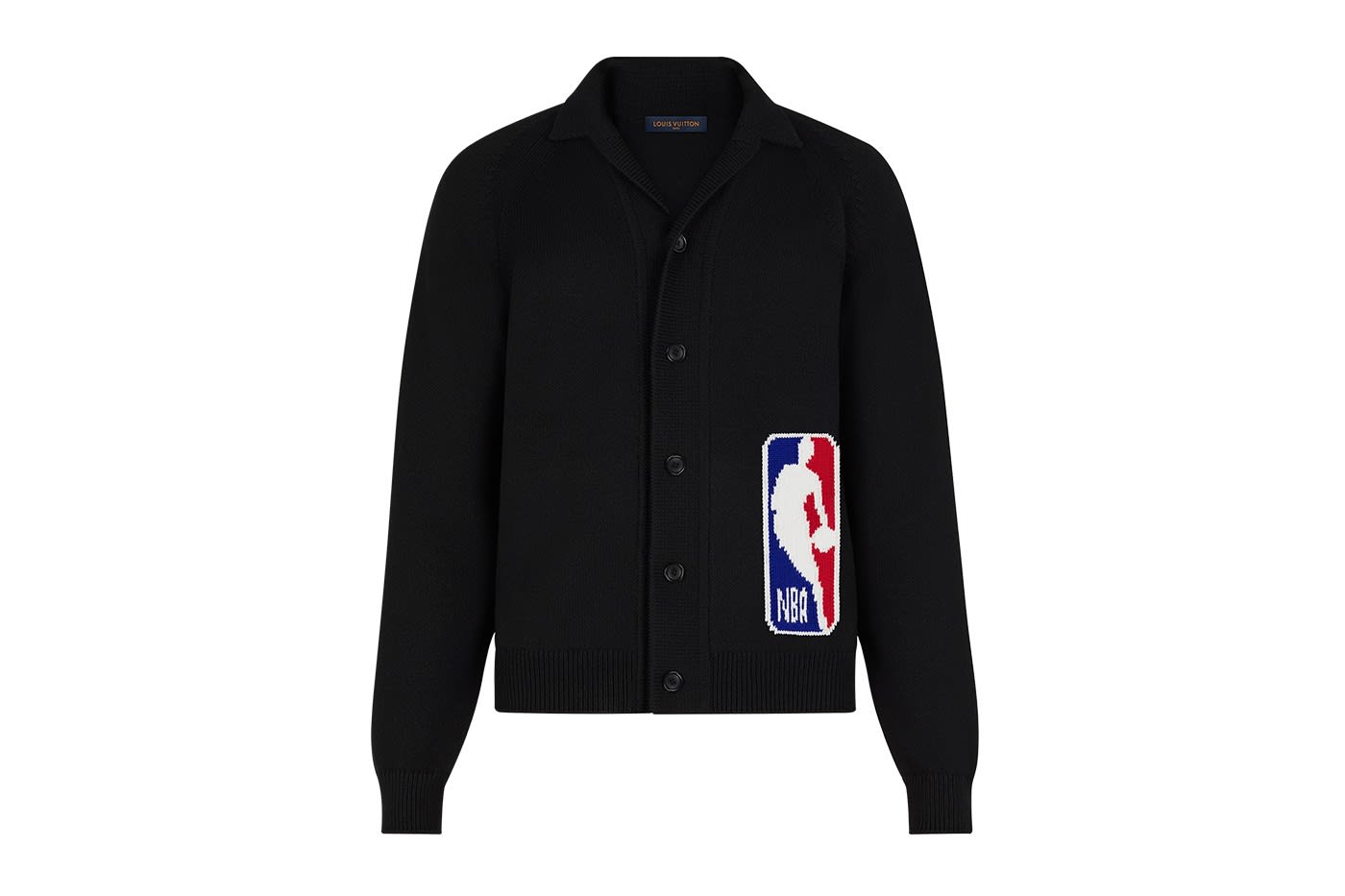 Mens Louis Vuitton x NBA Basketball Black Varsity Jacket