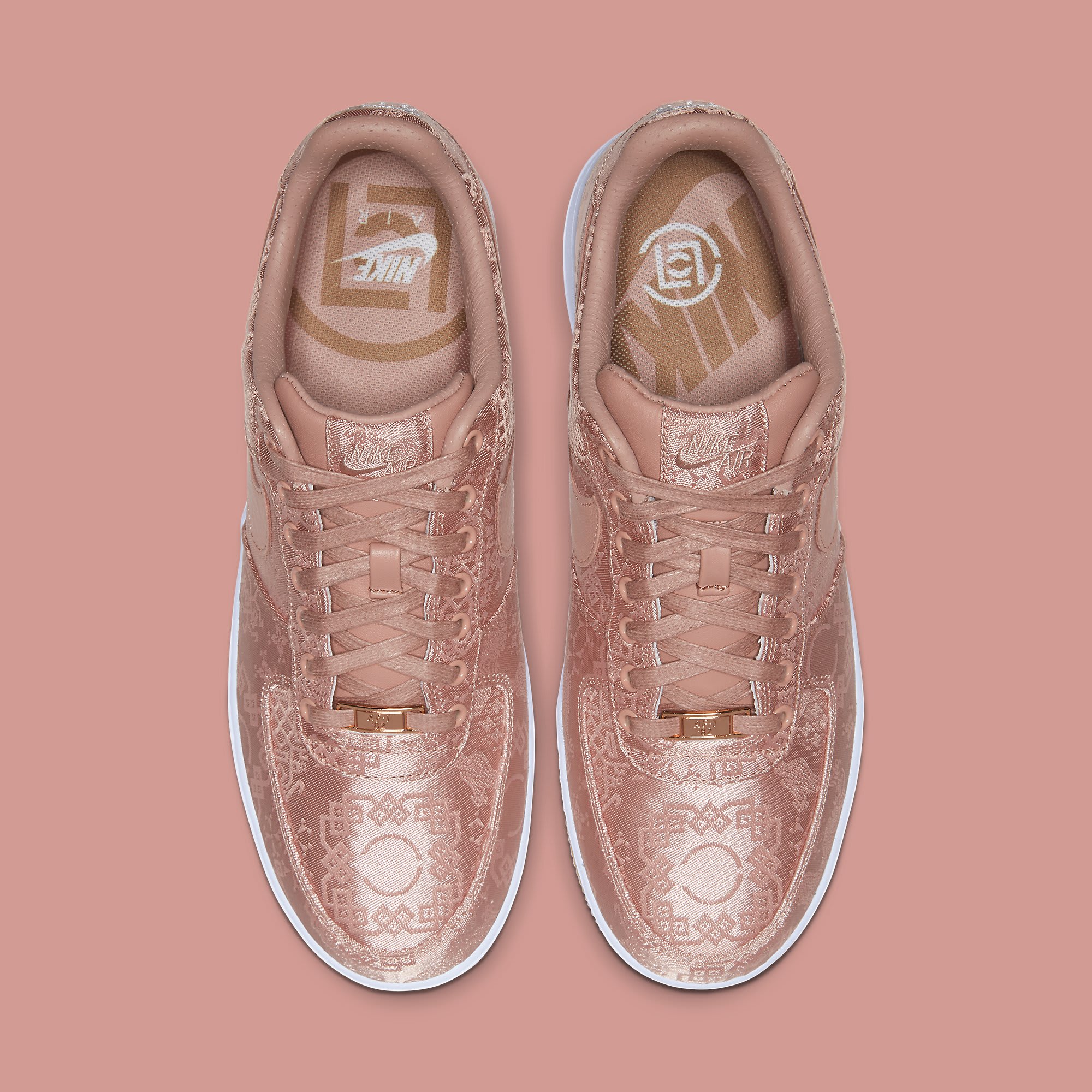 Clot x Nike Air Force 1 Rose Gold Release Date CJ5290-600 Top