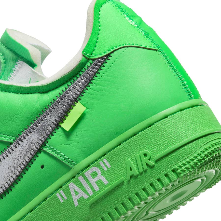 How to style Off White Nike Air Force 1 Green Spark ( On foot +