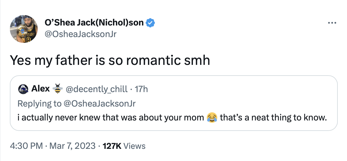 A tweet from O&#x27;Shea Jackson addressing Logic