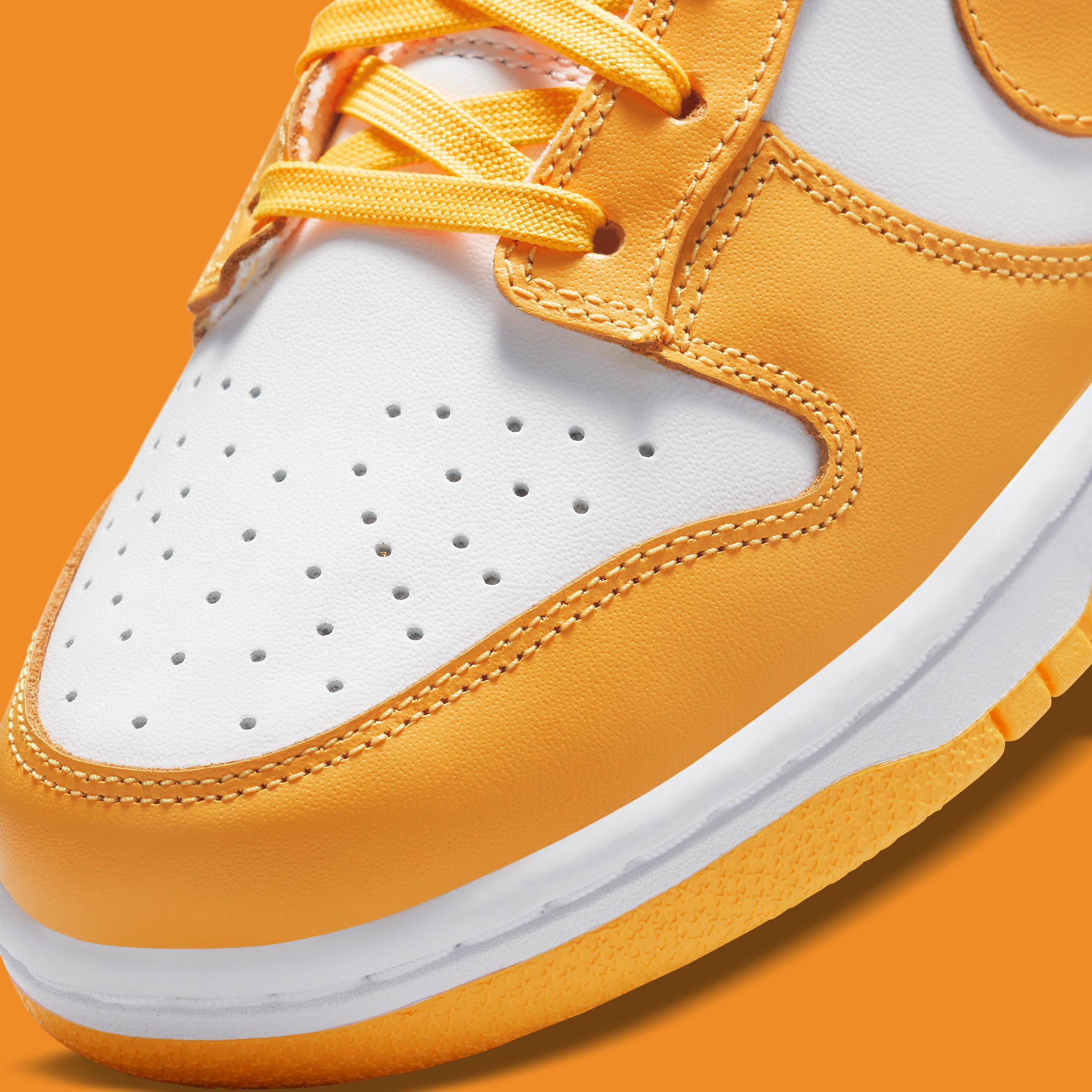 Nike Dunk Low Laser Orange Release Date DD1503-800 Toe Detail
