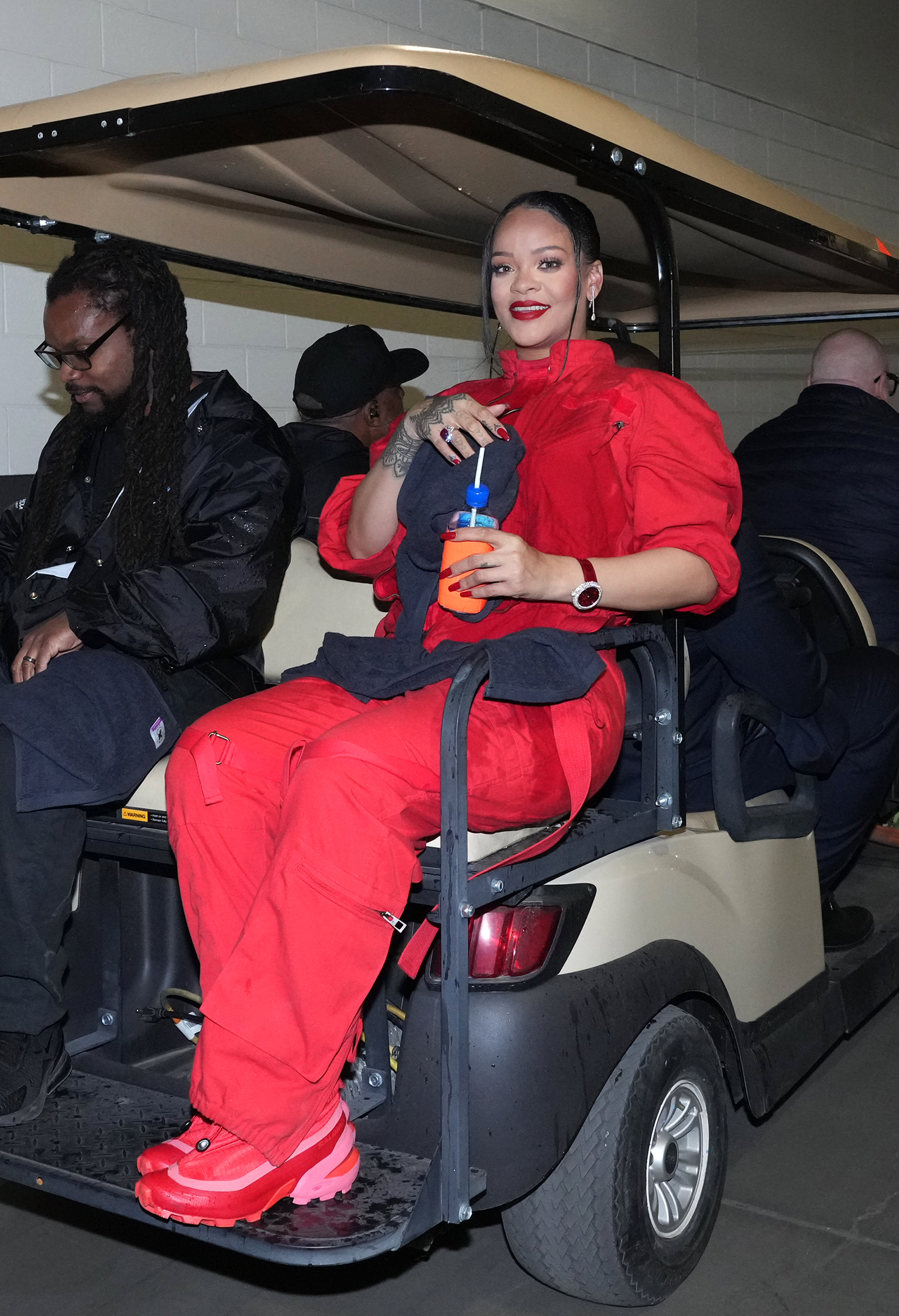 Rihanna Maison Margiela MM6 Red Super Bowl Sneakers