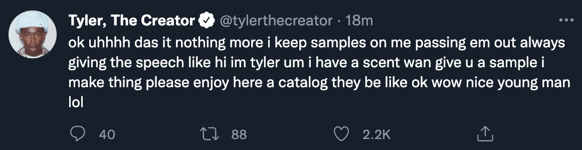 screenshot of tyler the creator tweet 9