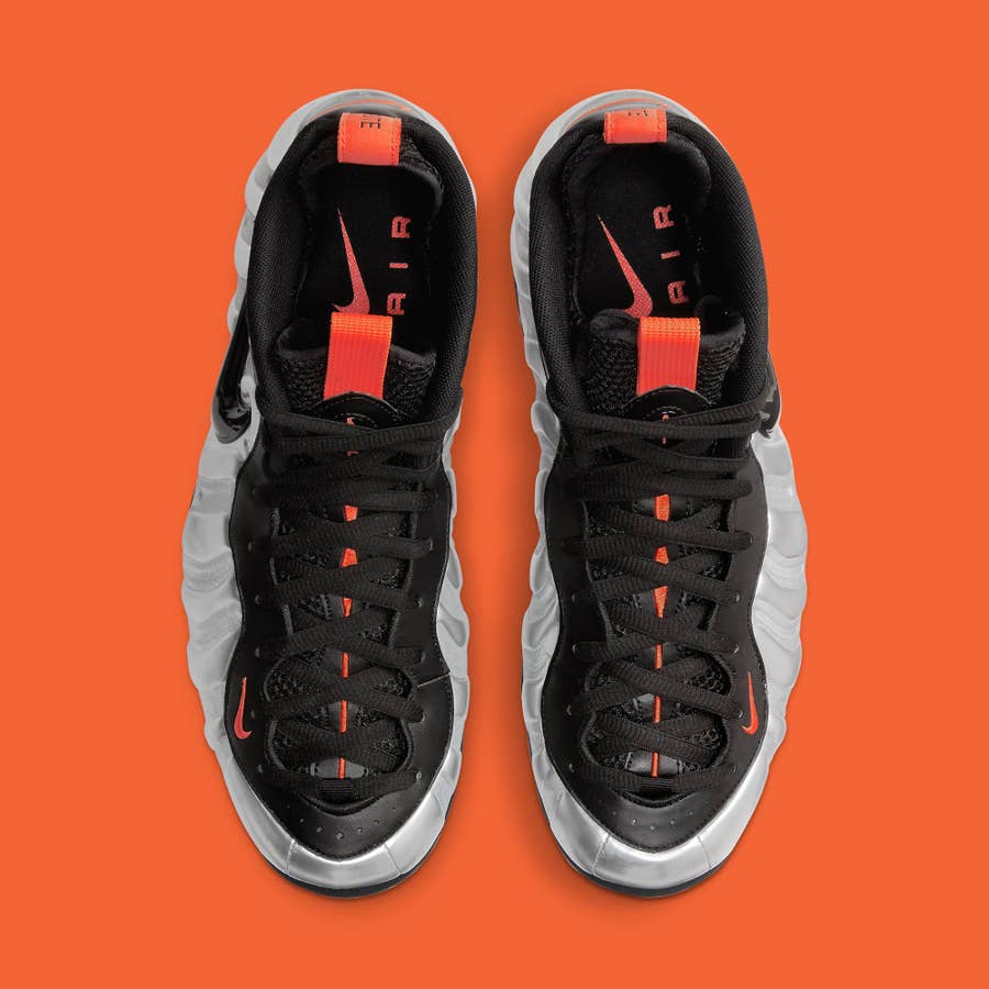 Silver and hot sale orange foamposites