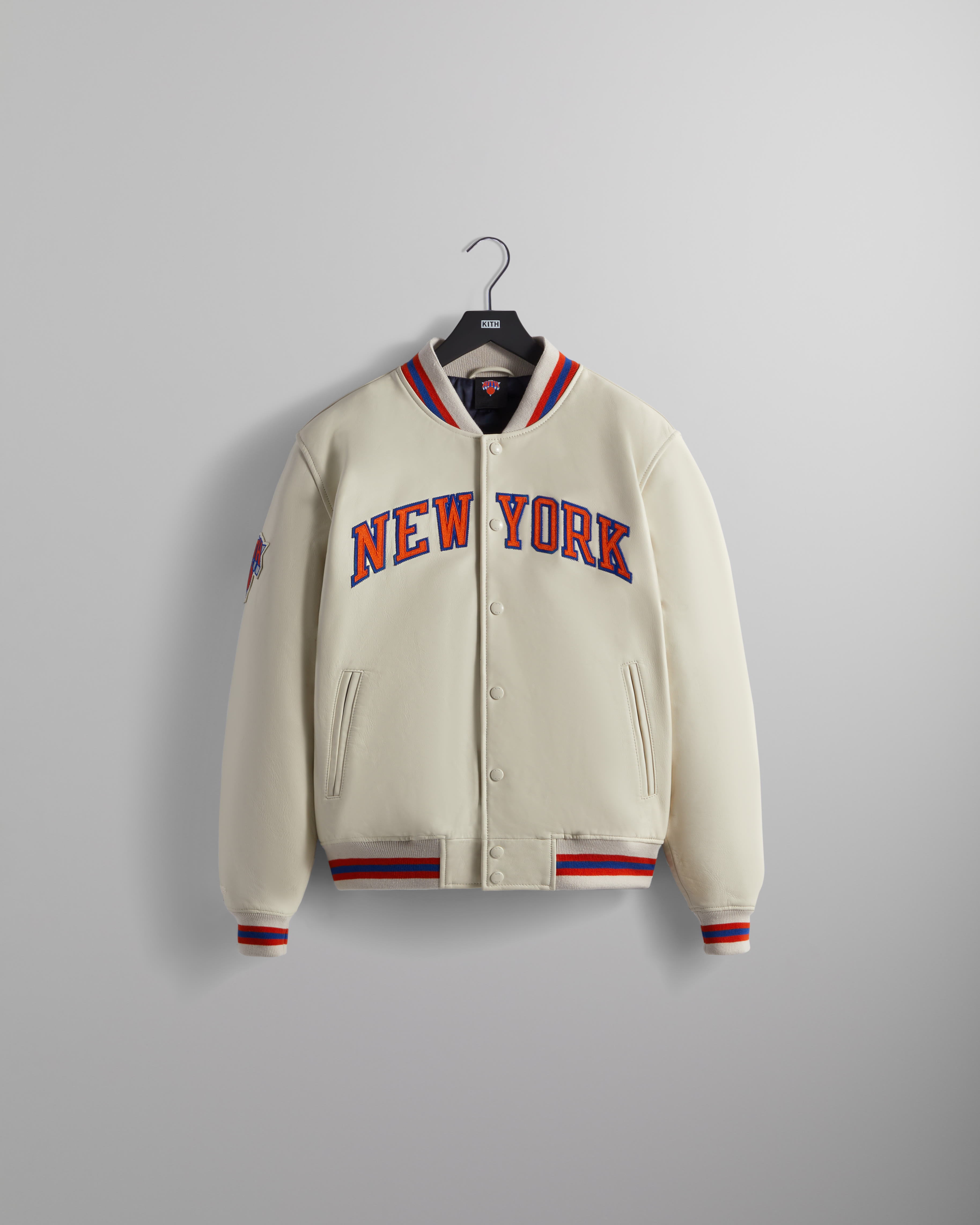 KITH X NY KNICKS BOMBER JACKET XL SATIN MSG NBA BASKETBALL NEW YORK