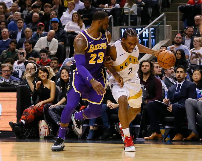 Kawhi Leonard LeBron James Raptors Lakers Toronto 2019