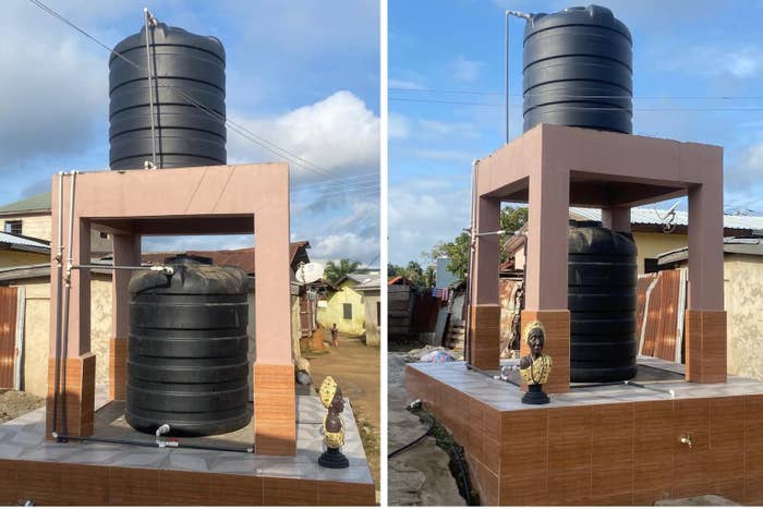 A photo of a Borehole in Ghana.