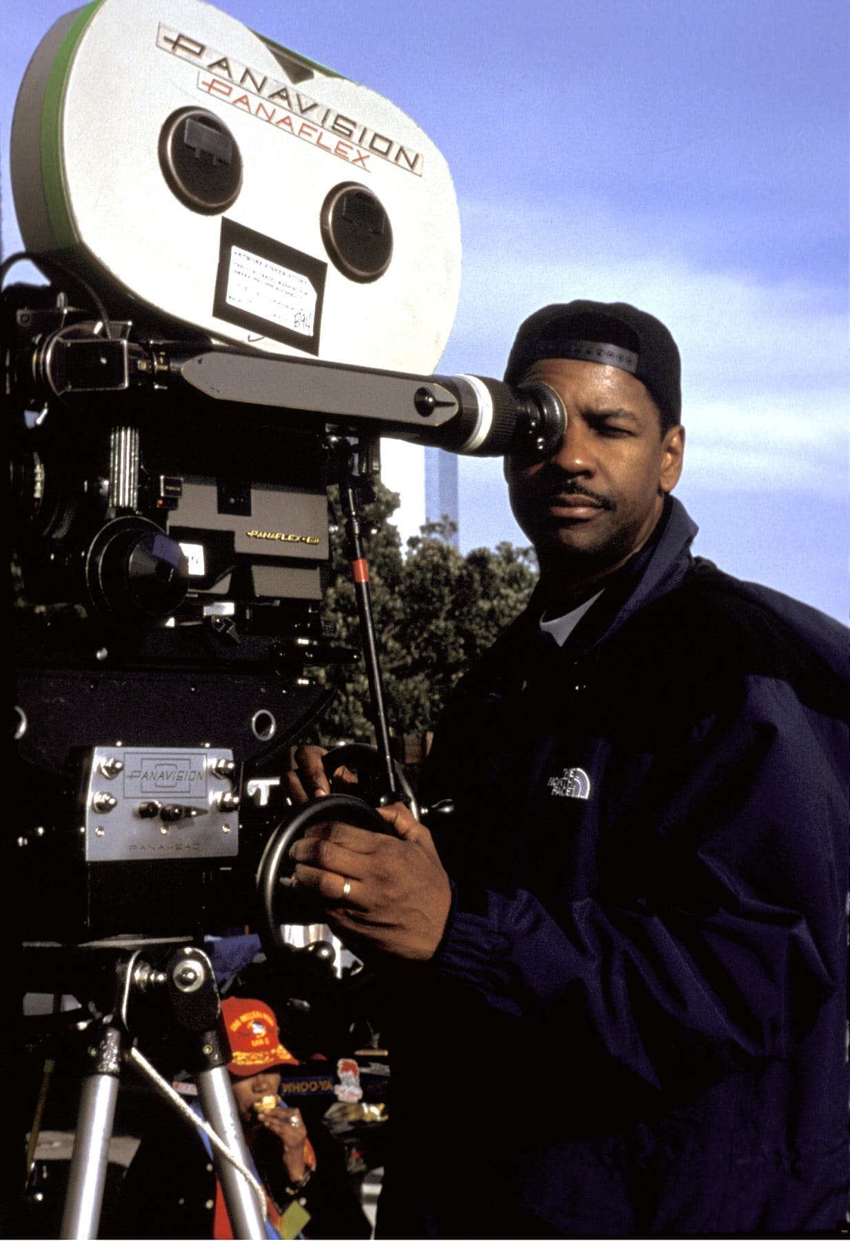 Denzel Washington on the set of &#x27;Antwone Fisher&#x27;