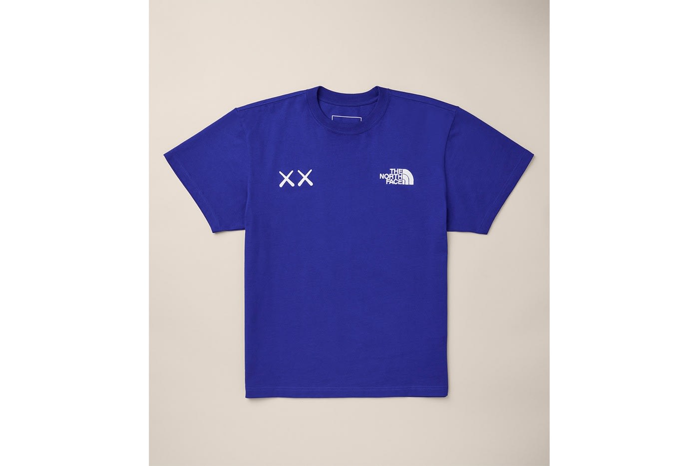 kaws x the north face shirt blue