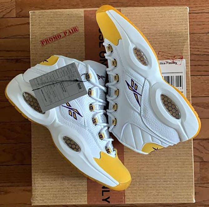 Kobe Bryant Reebok Question Yellow Lakers 3