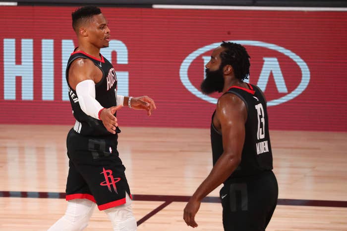 Russell Westbrook James Harden Rockets Lakers Bubble 2020