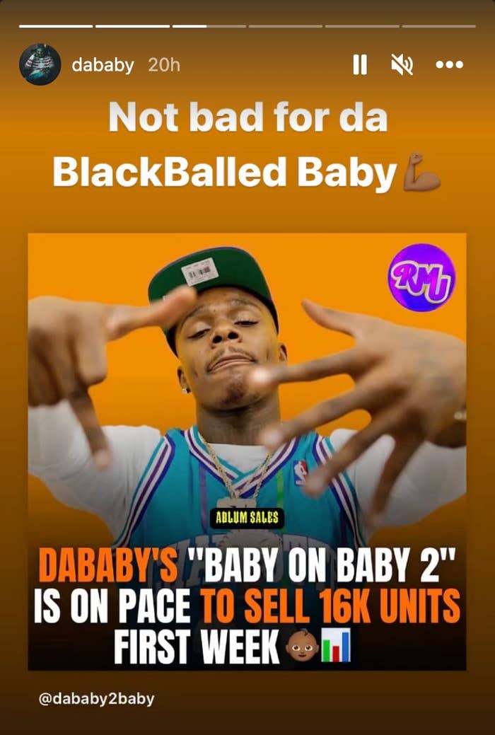 Instagram Story for DaBaby