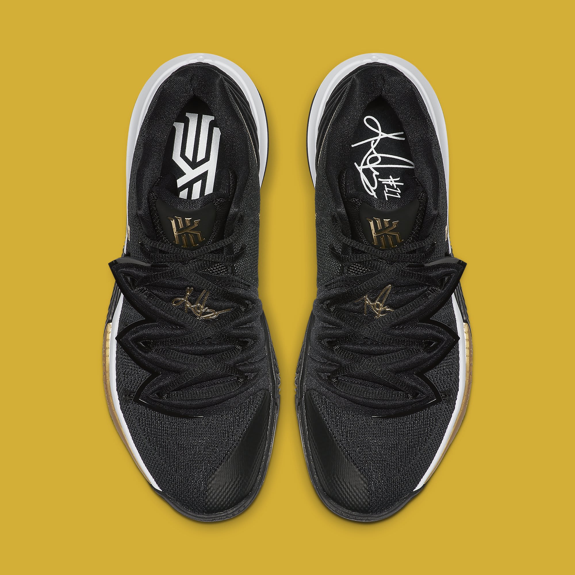Nike Kyrie 5 &#x27;Black/Gold&#x27; AO2918-007 Top