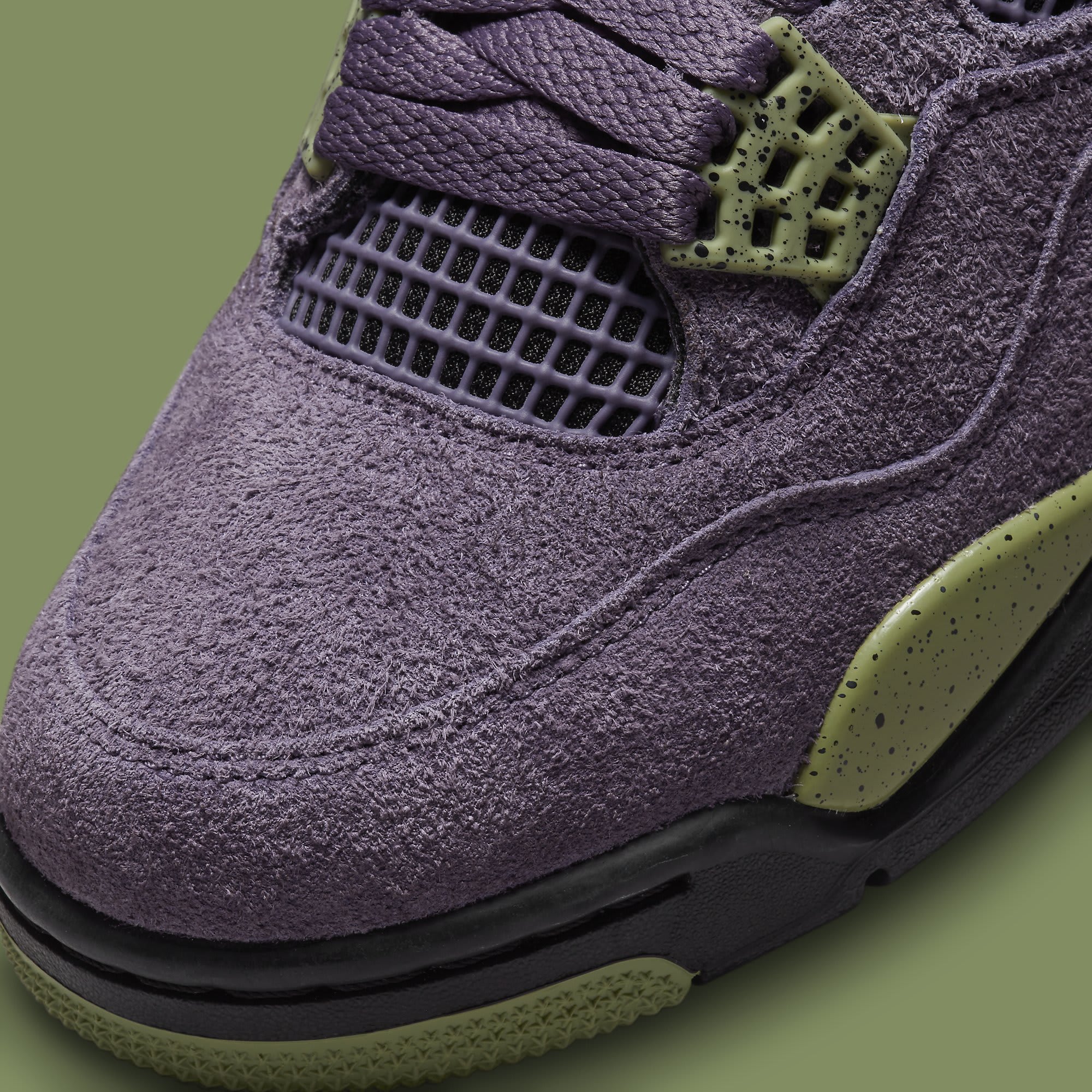 Air Jordan 4 Women&#x27;s &#x27;Canyon Purple&#x27; AQ9129 500 Toe