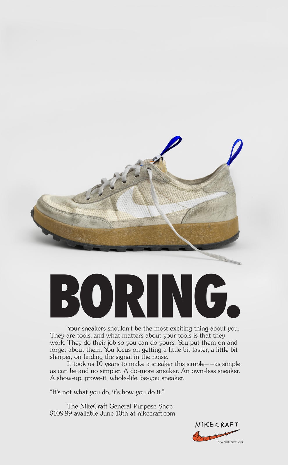 Original Tom Sachs x NikeCraft General Purpose Shoe Colorway