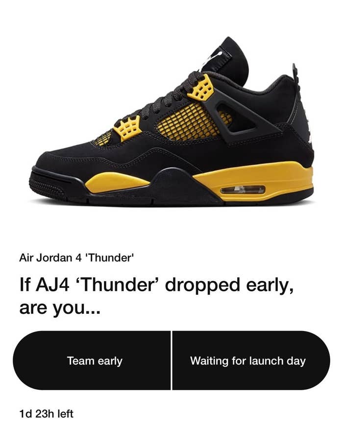 Air Jordan 4 Thunder Shock Drop