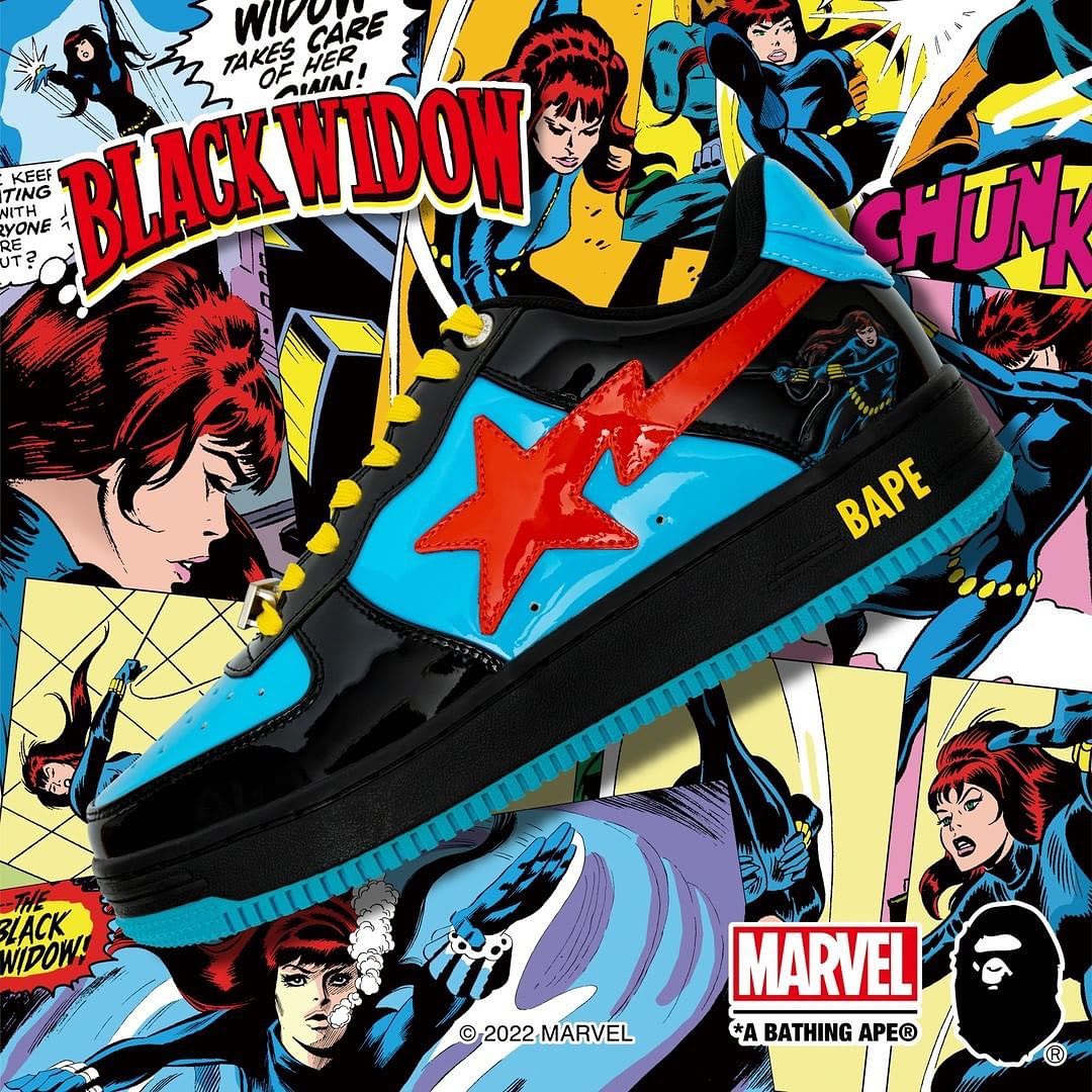 Marvel x Bape Sta &#x27;Black Widow&#x27; Lateral