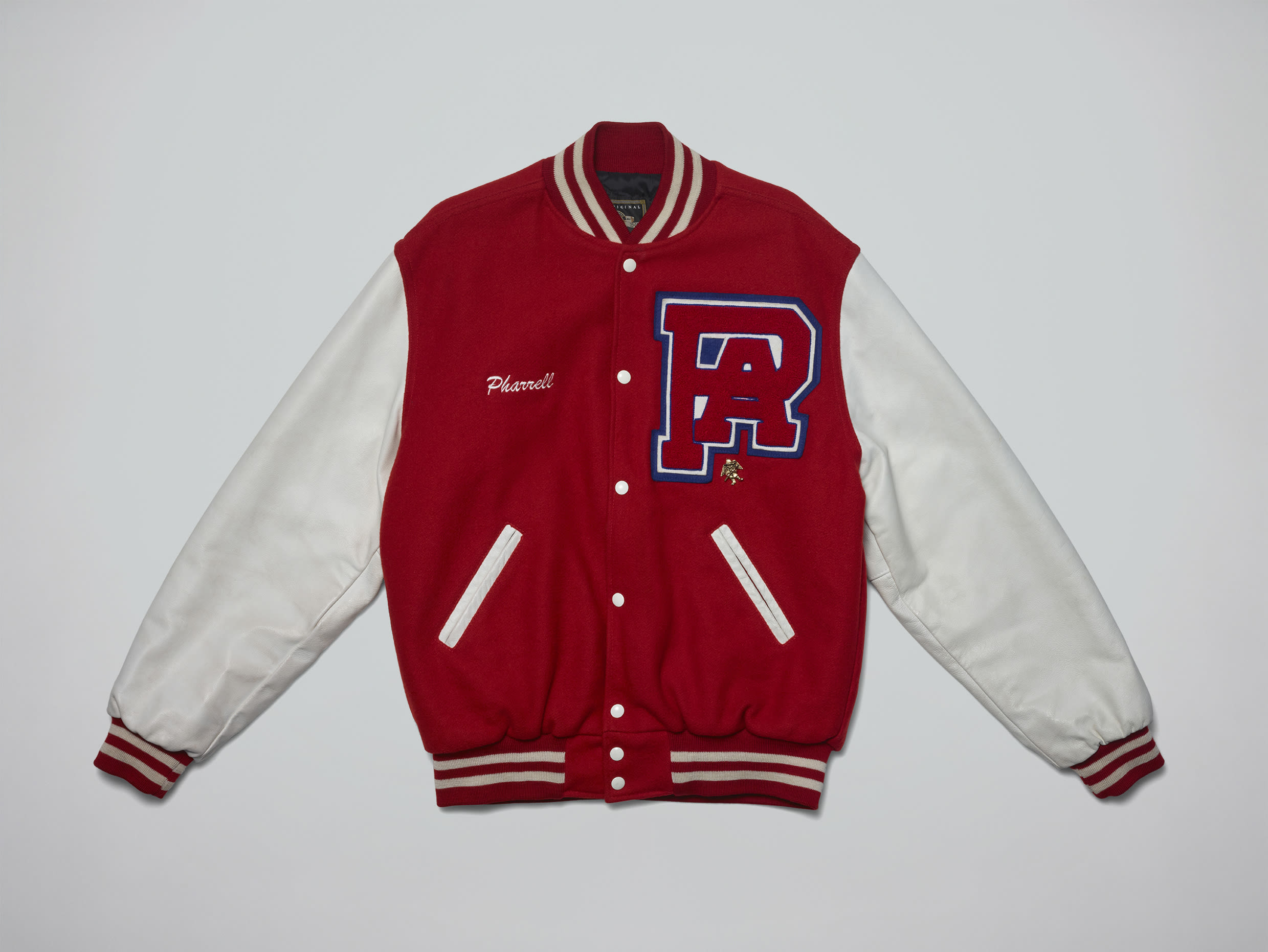 A letterman jacket is pictured