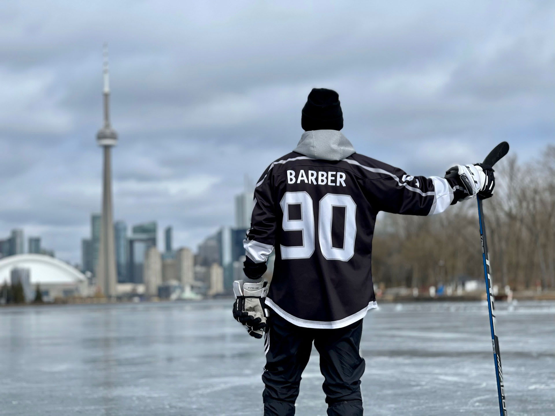 Pavel Barber poses on Lake Ontario