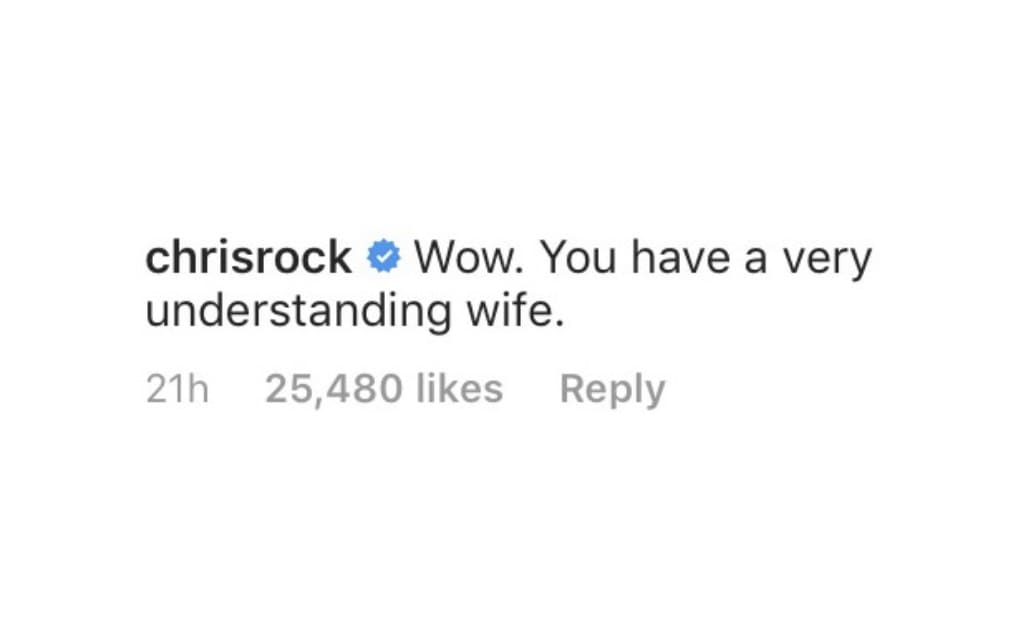 Chris Rock Instagram Comment Will Smith Ex
