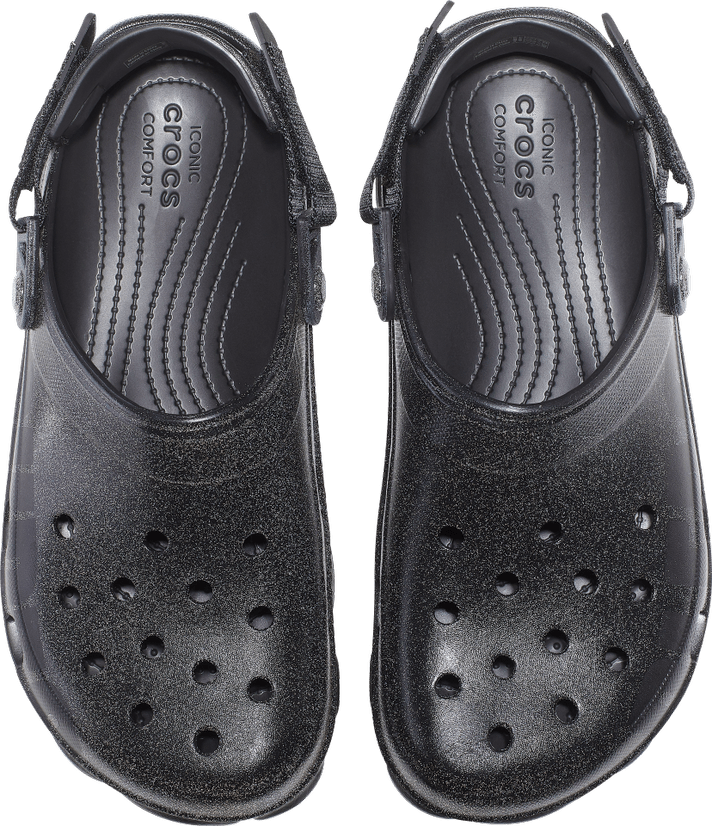 A Crocs shoe is shown.