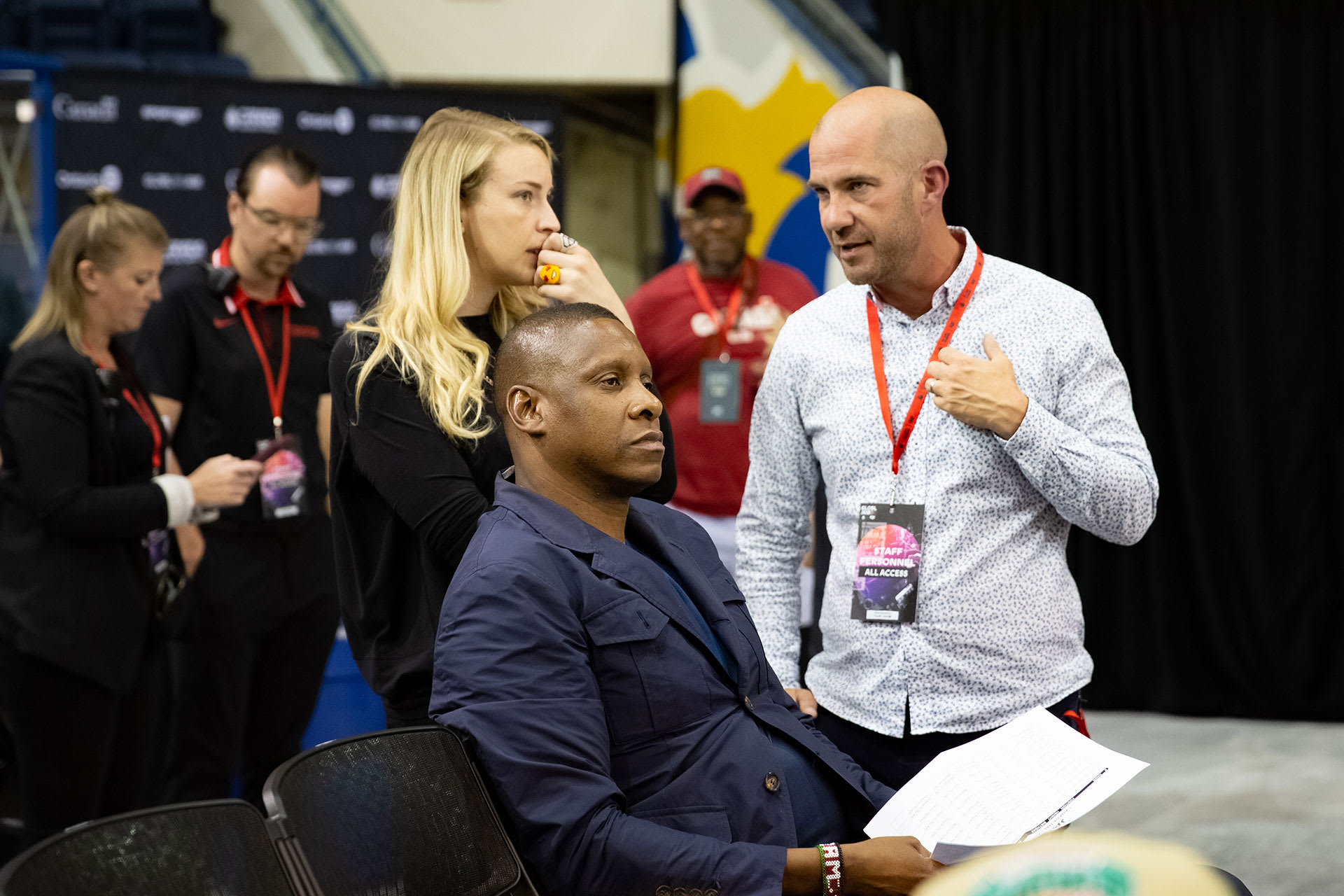 Shelby Weaver and Masai Ujiri at GLOBL Jam