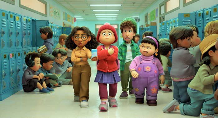 Four of the characters in Pixar movie 'Turning Red'