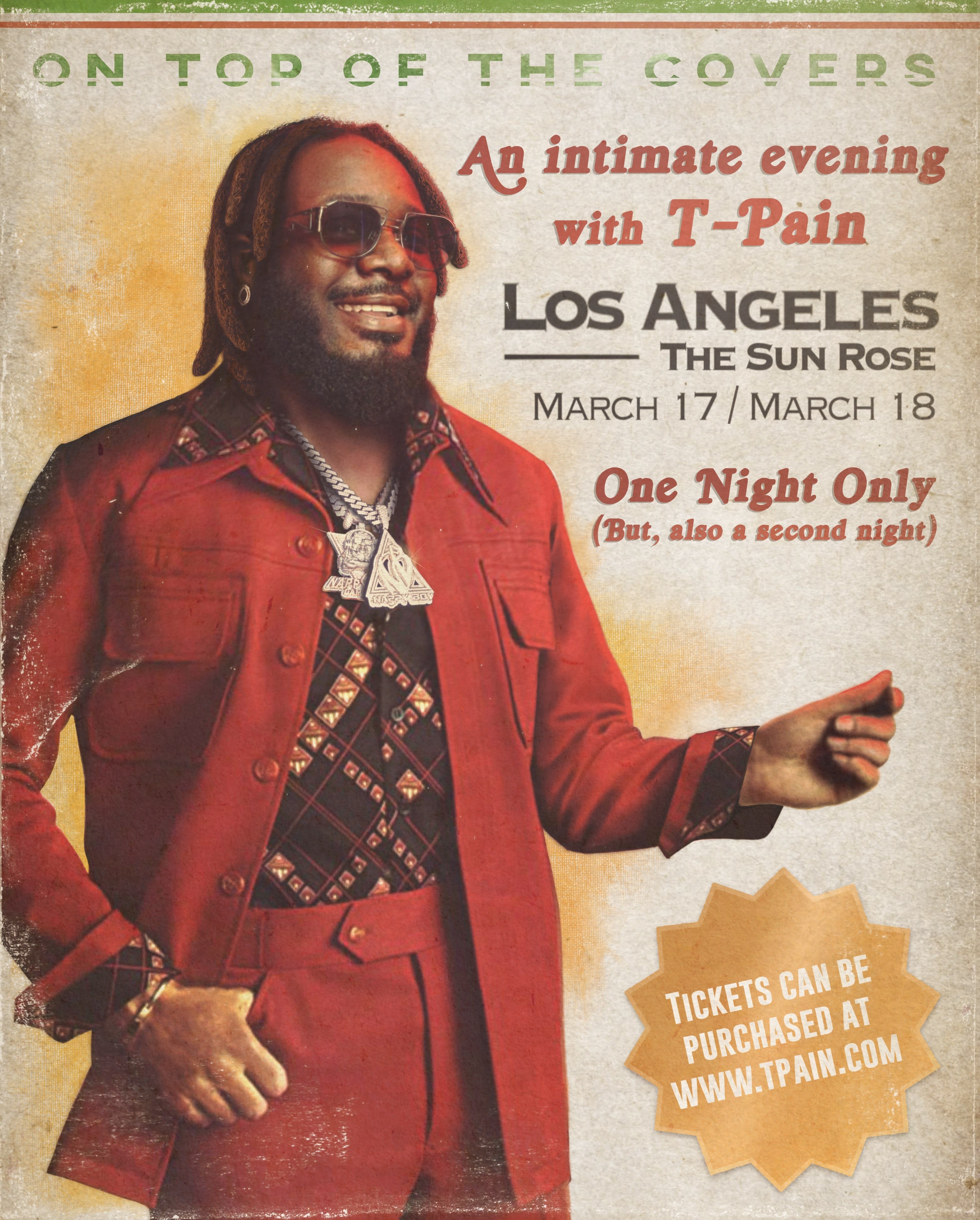 T Pain show flyer is pictured