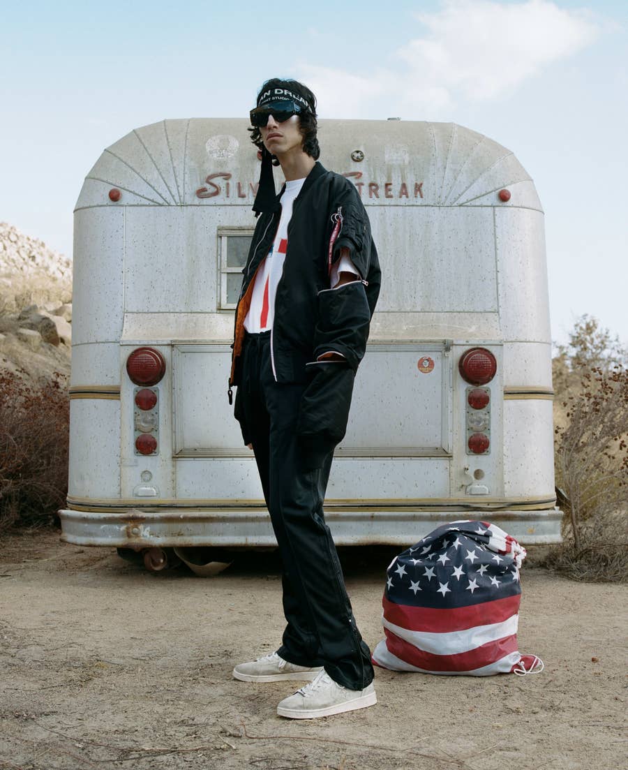 MIDNIGHT STUDIOS - PLAYBOI CARTI WEARS FW19 'ALAN VEGA' MOTO JERSEY.  AVAILABLE IN OUR ONLINE STORE. @PLAYBOICARTI SHOT BY @SHANEAVELI  #MIDNIGHTSTUDIOS