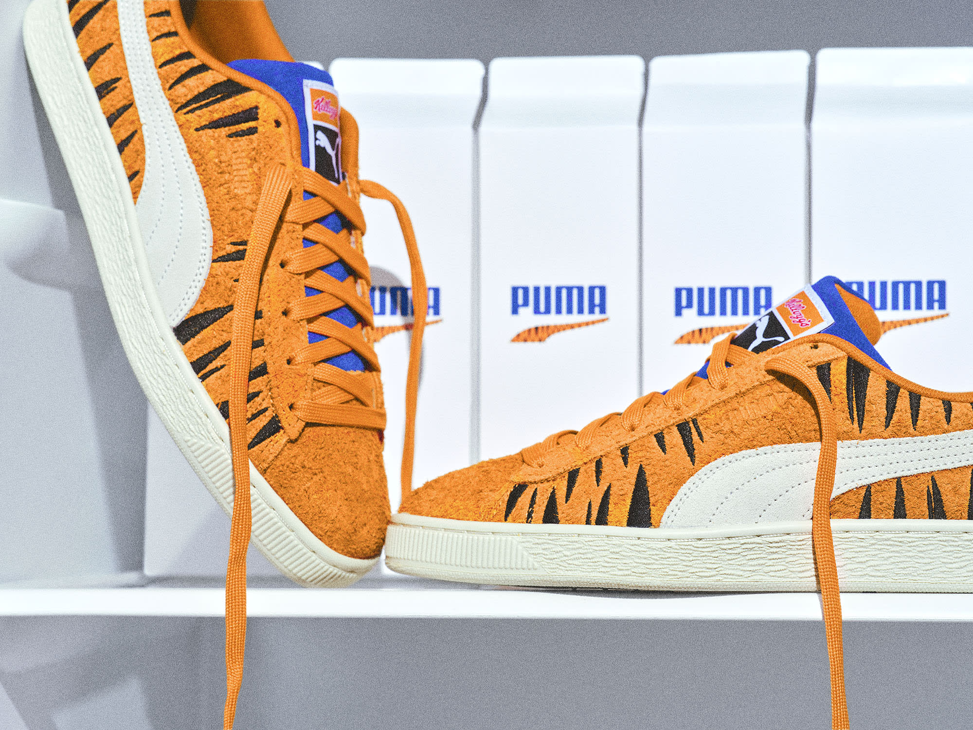 Kellogg&#x27;s Frosted Flakes x Puma Suede Tony the Tiger Detail