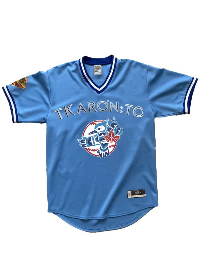 Toronto and Mohawk Artists Design Indigenous Blue Jays Jersey for Charity