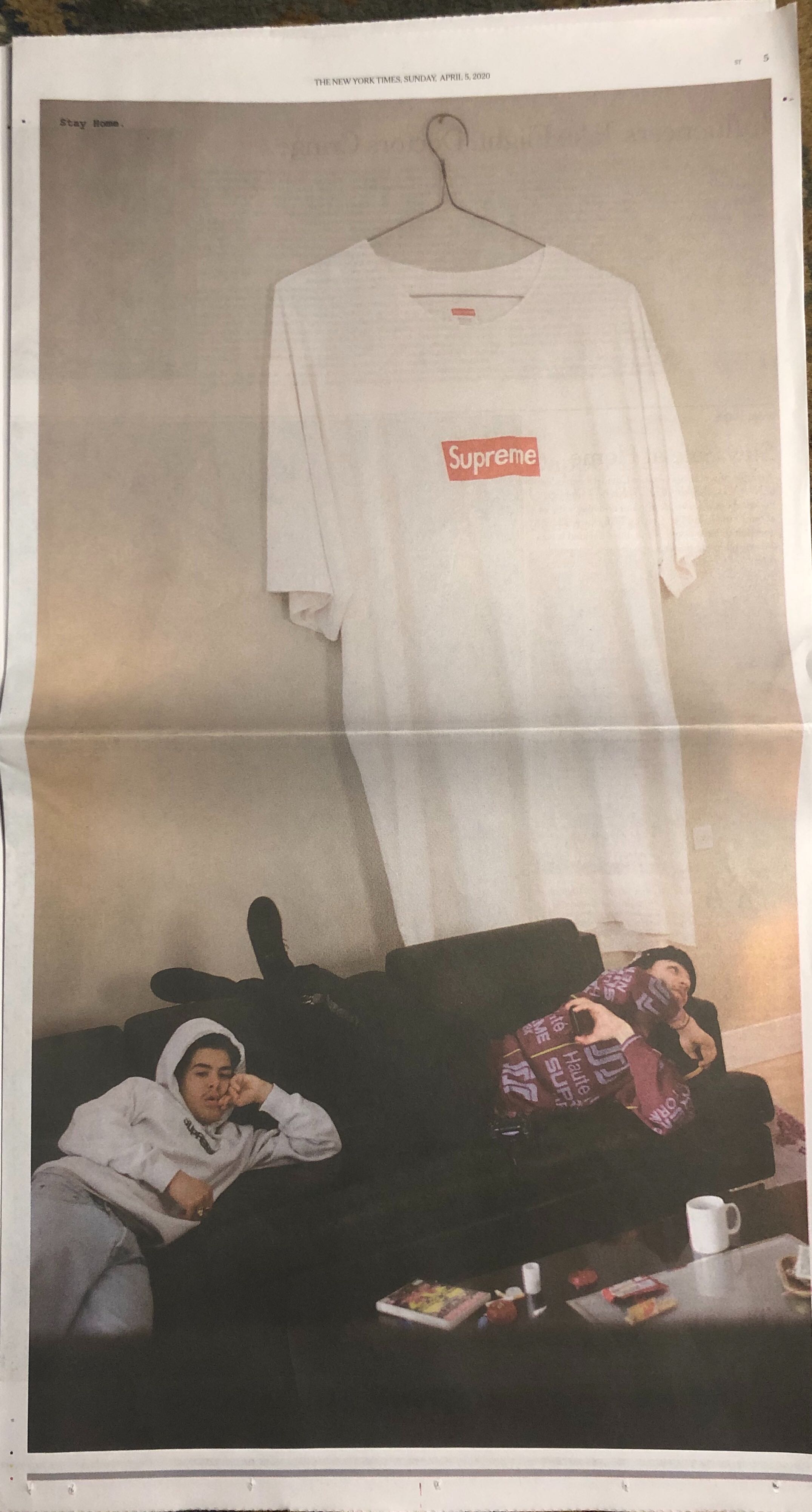 Supreme Reminds Everyone to Stay Home in 'New York Times' Ad | Complex