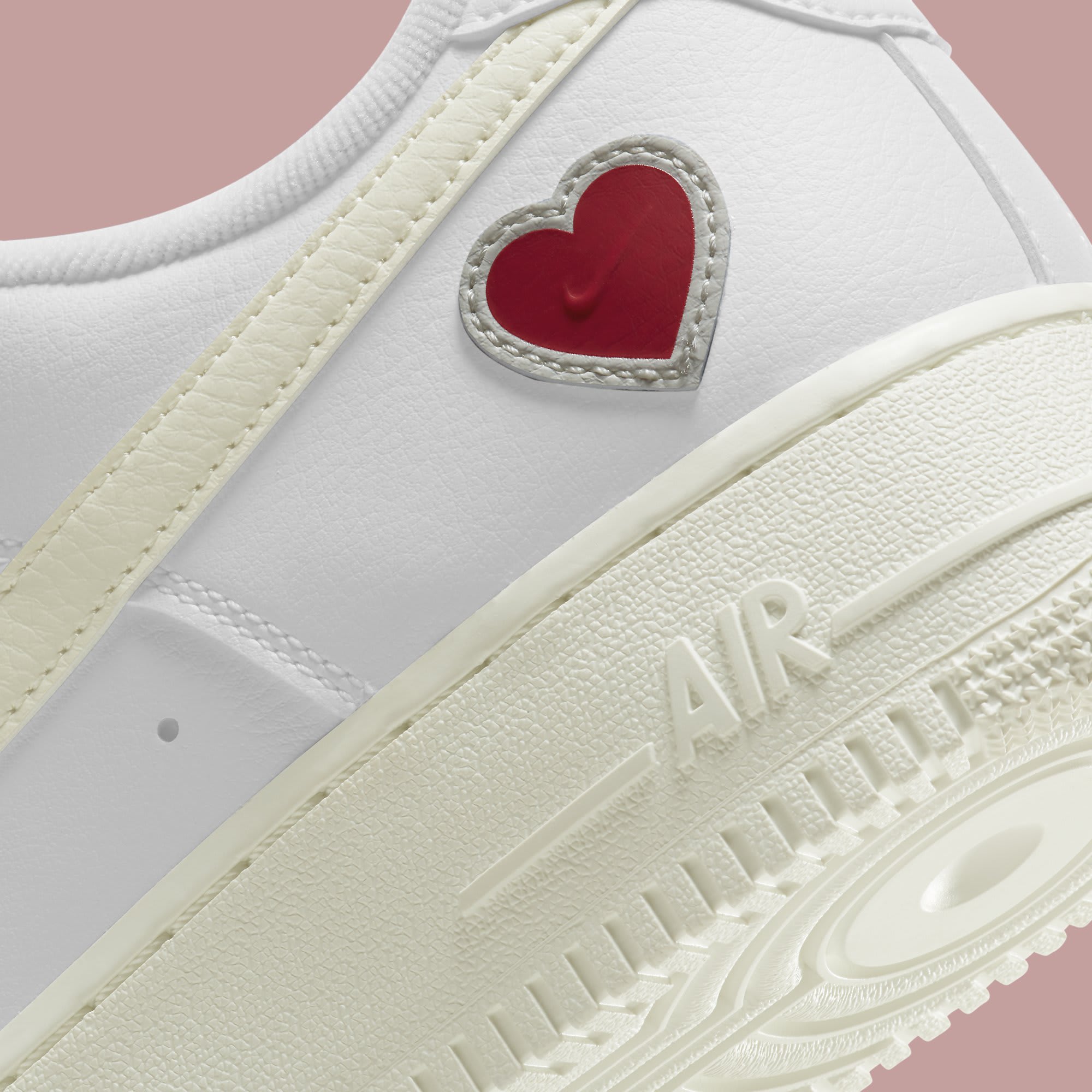 Nike Air Force 1 Low Valentine&#x27;s Day 2021 Release Date DD7117-100 Heel Detail