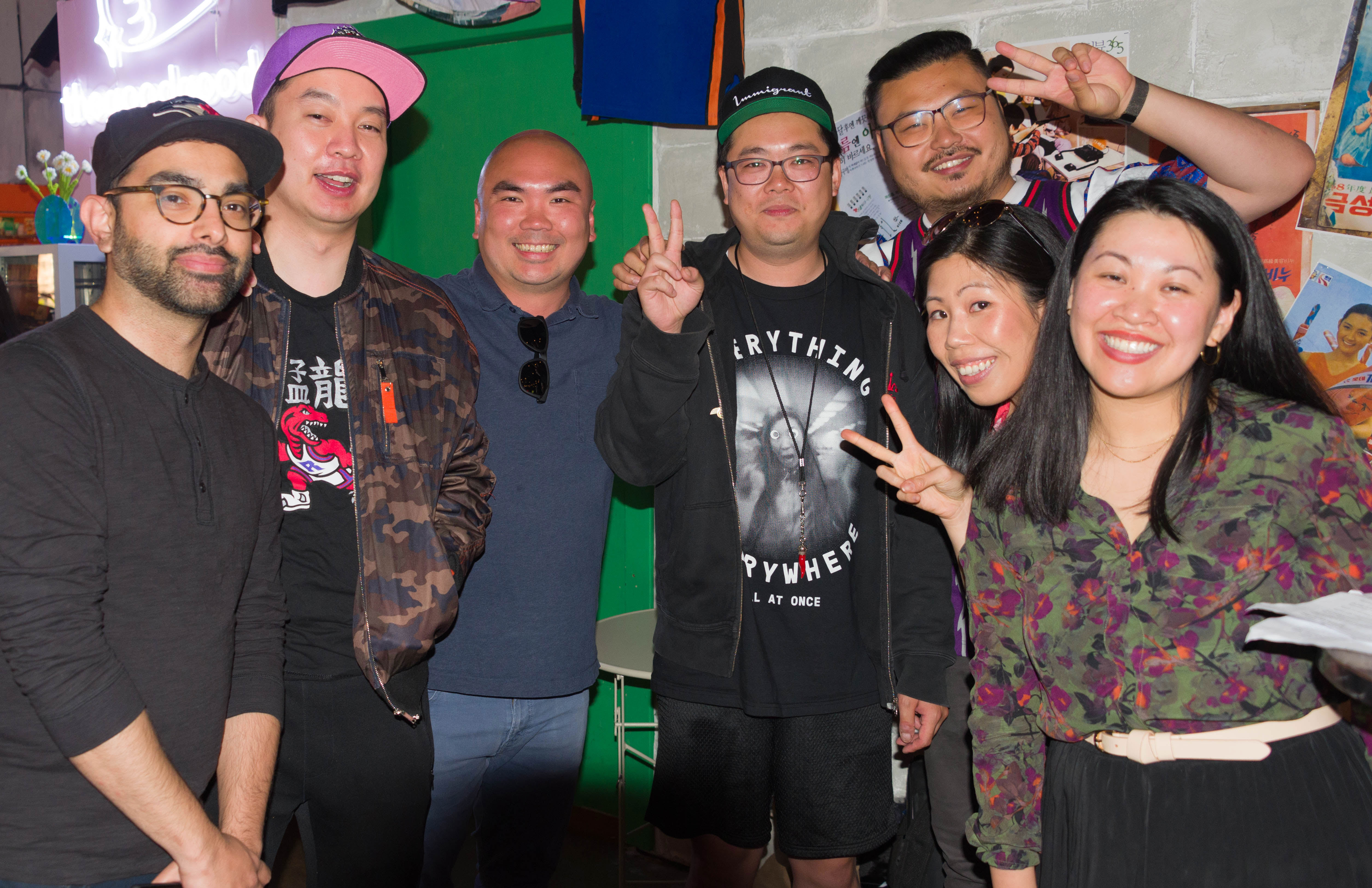 The Raptors Show&#x27;s Alex Wong and Will Lou chilling with fans