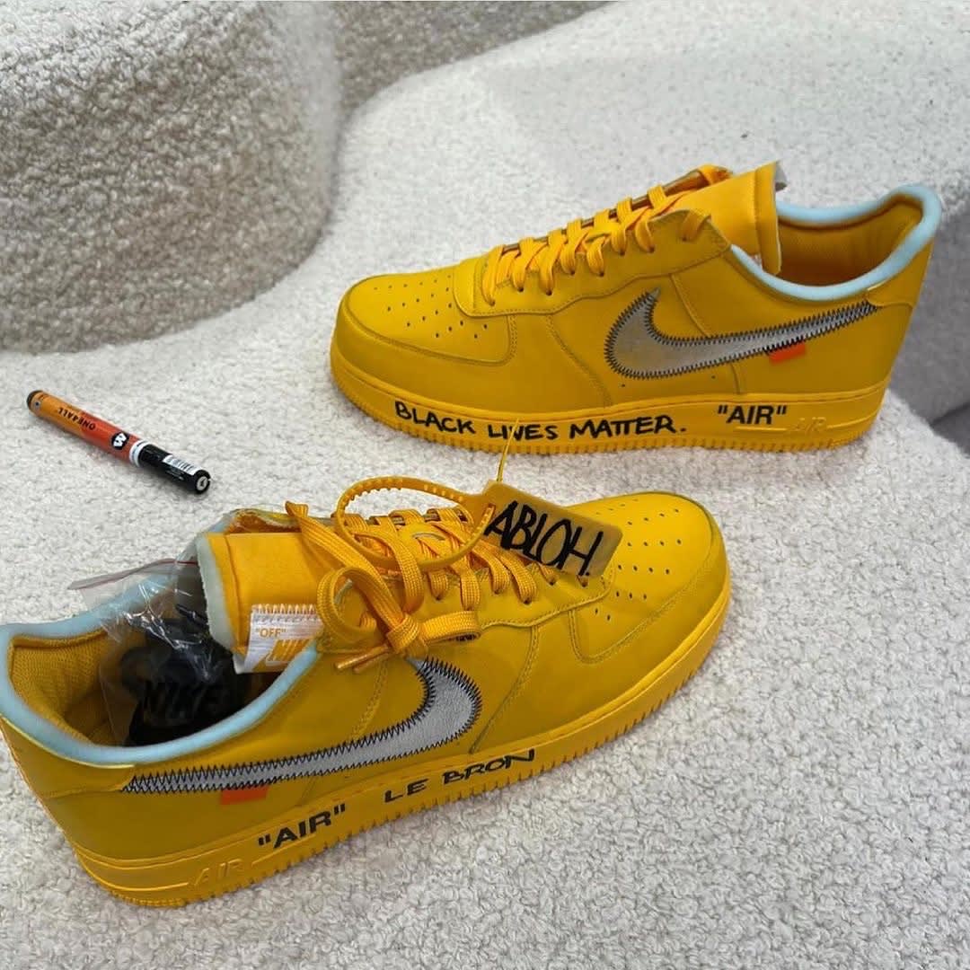 yellow air force 1 off white