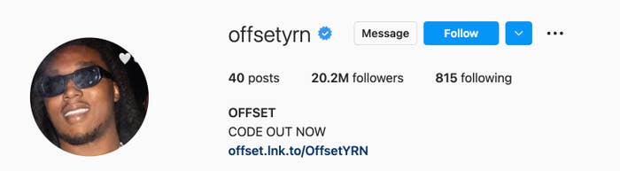 offset changes IG avatar to picture of takeoff