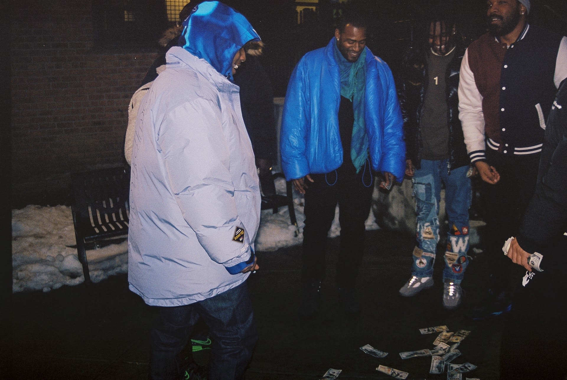 ASAP Rocky wearing Supreme at the &quot;Wave Gods&quot; video shoot
