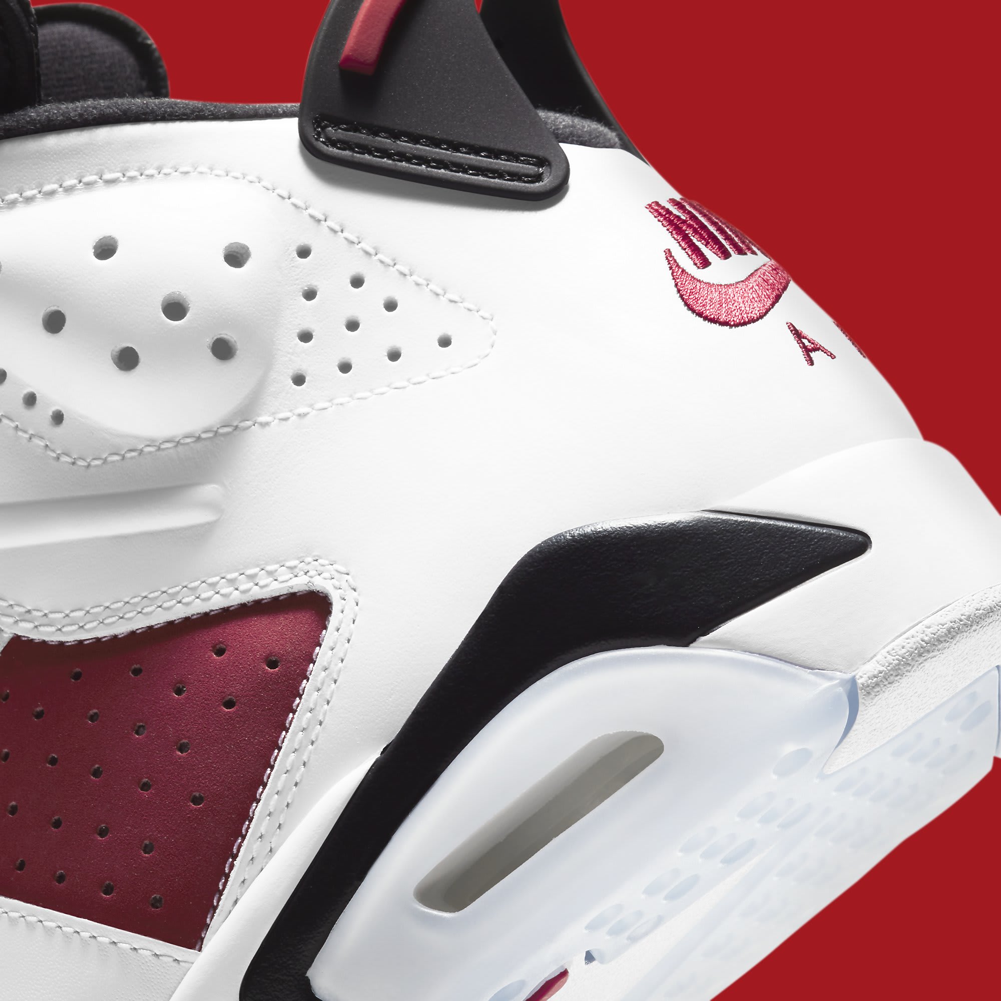 Air Jordan 6 Retro &#x27;Carmine&#x27; 2021 CT8529-106 Heel