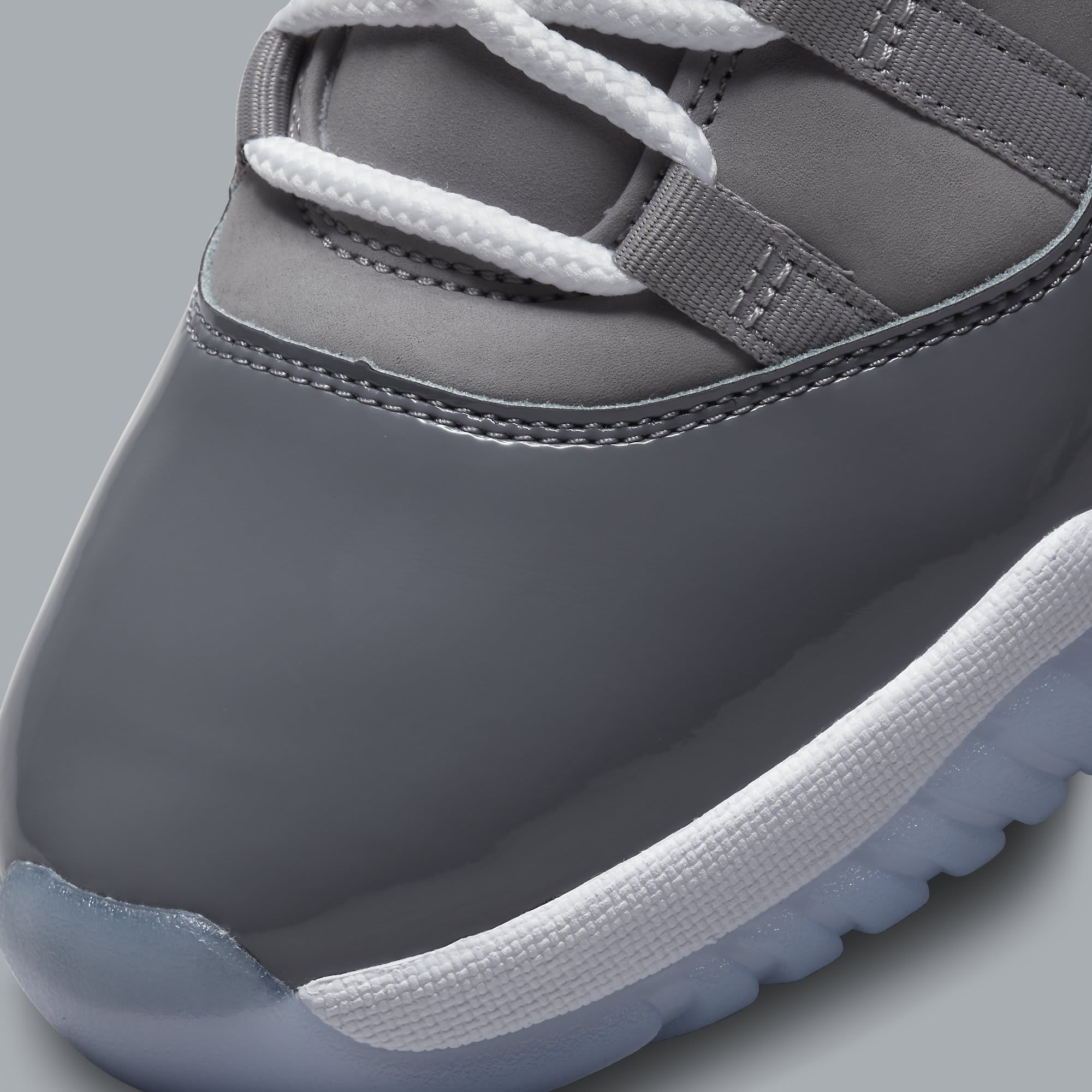 Air Jordan 11 XI Cool Grey Release Date CT8012-005 Toe Detail