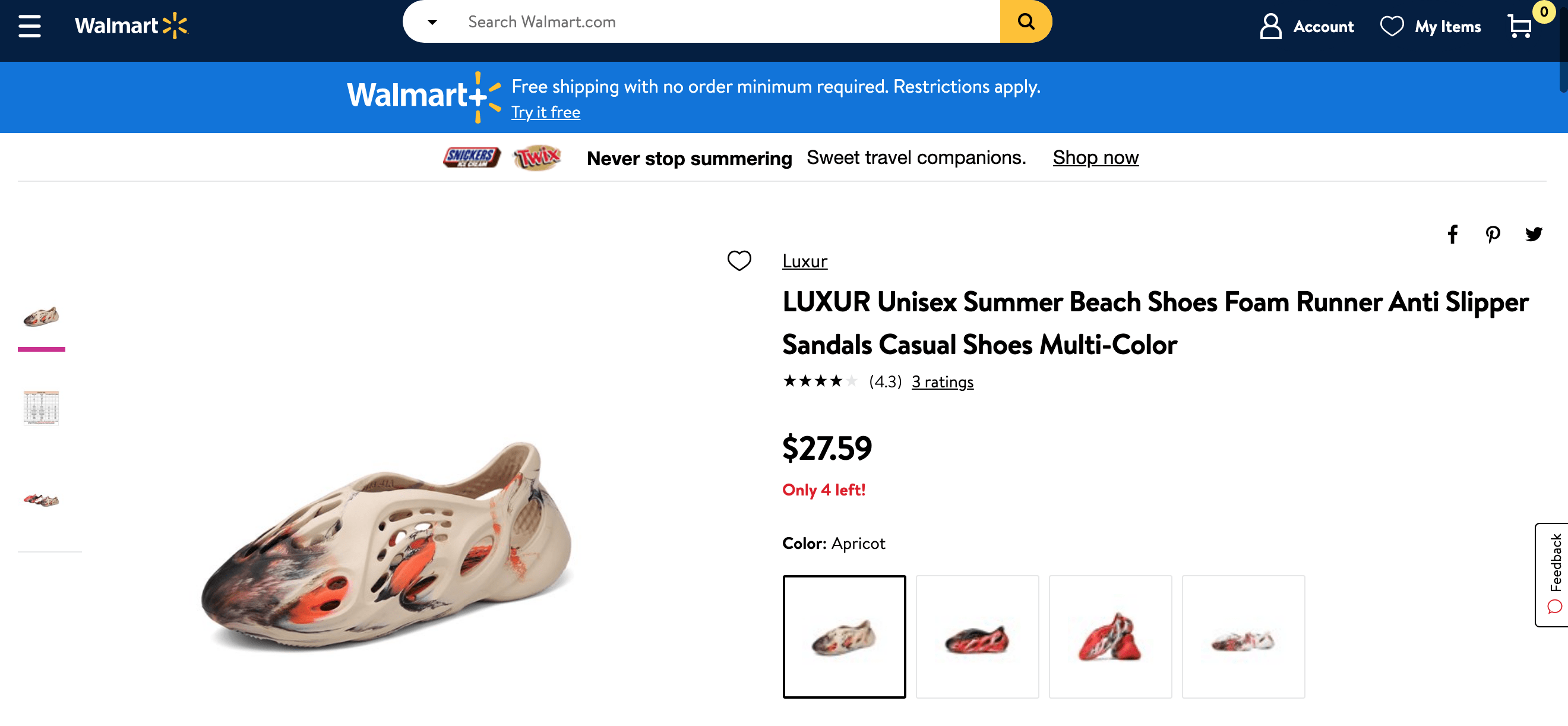 New Beach Foam Runners Sandals Unisex