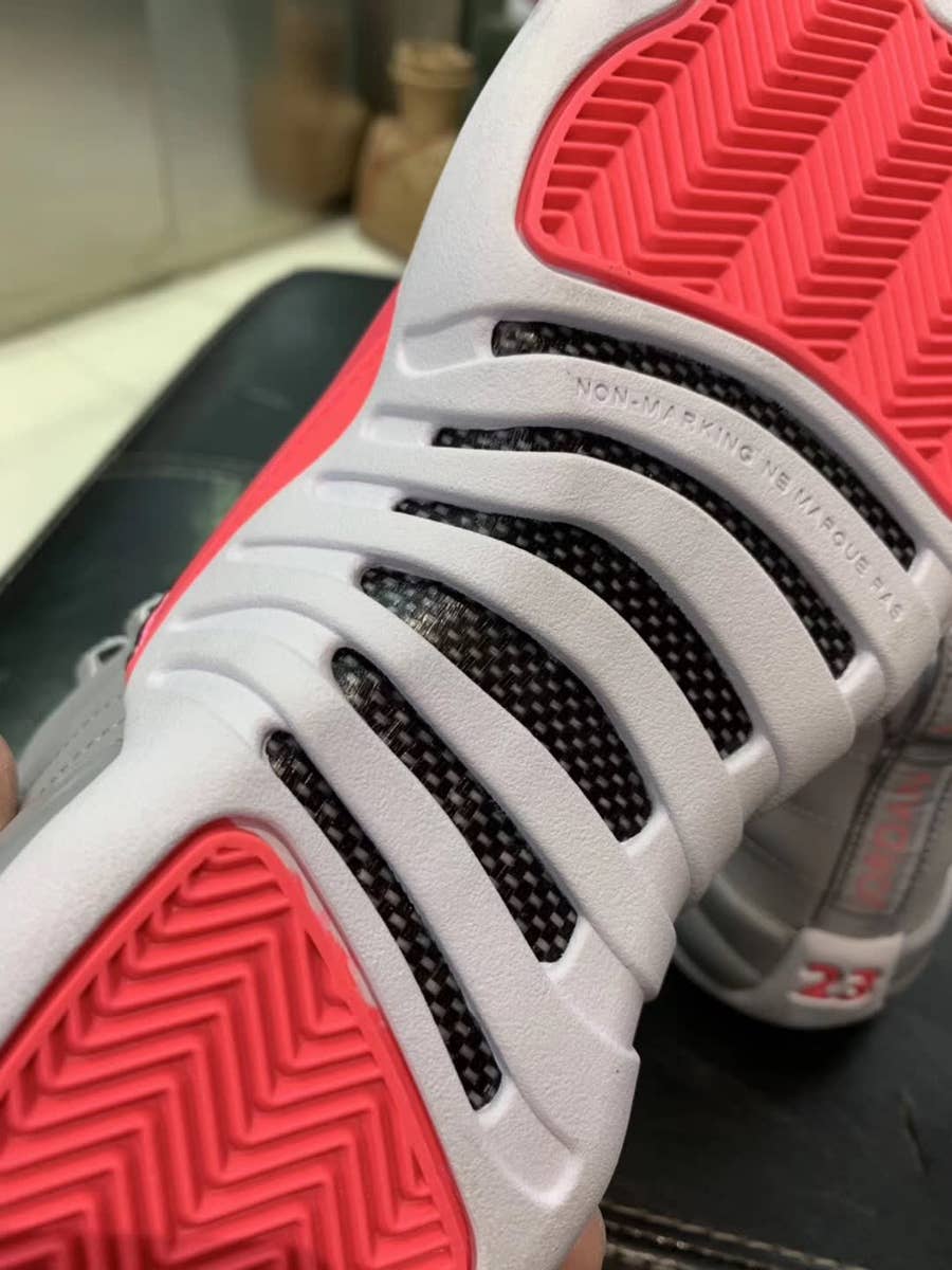 Jordan 12 gs grey 2024 pink