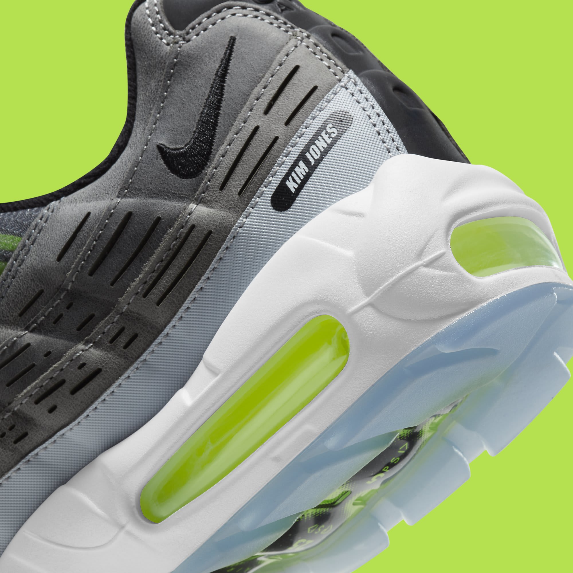 Kim Jones x Nike Air Max 95 Volt Release Date DD1871-002 Heel Detail