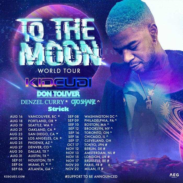Kid Cudi tour flyer is pictured