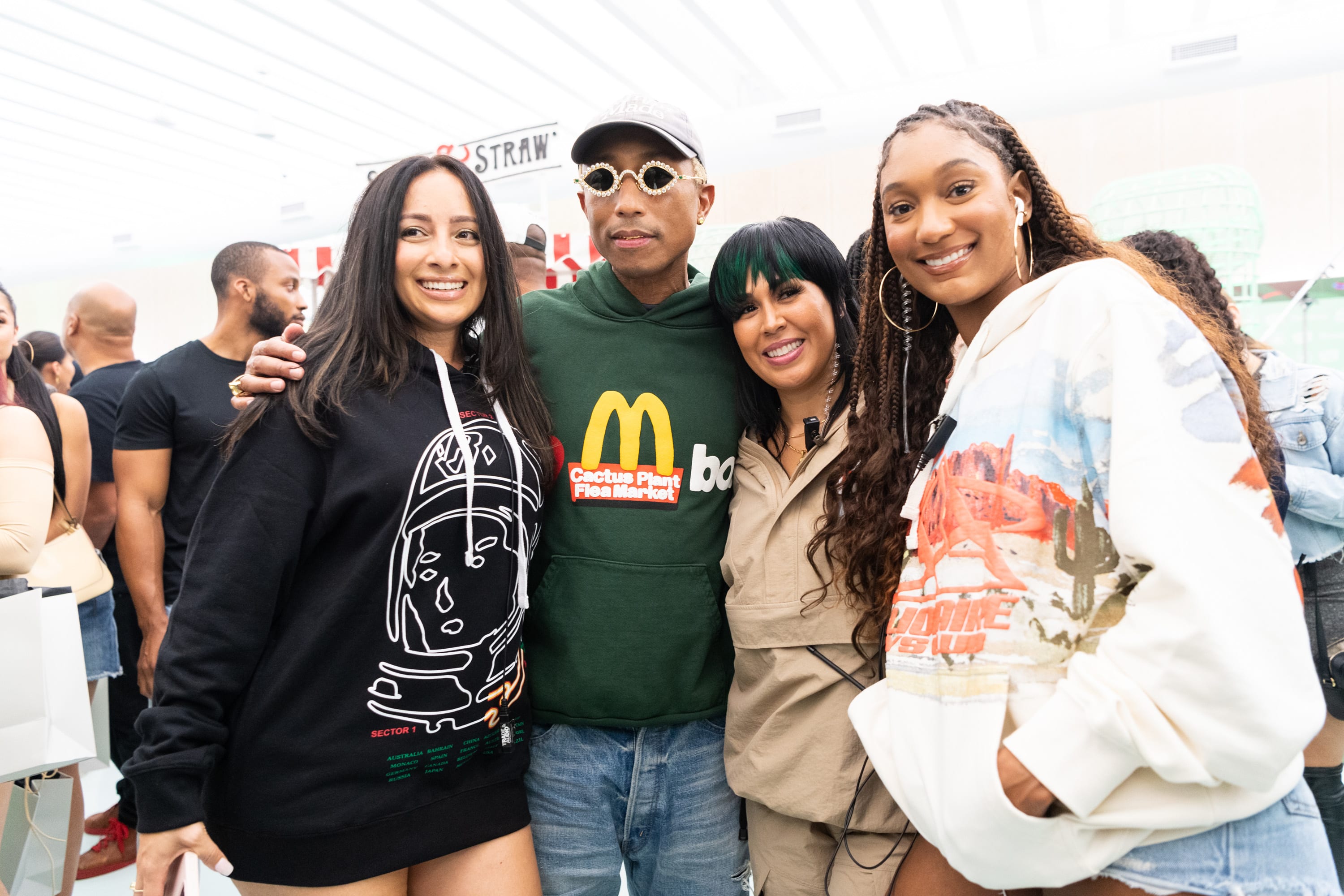 Pharrell is pictured in a press photo