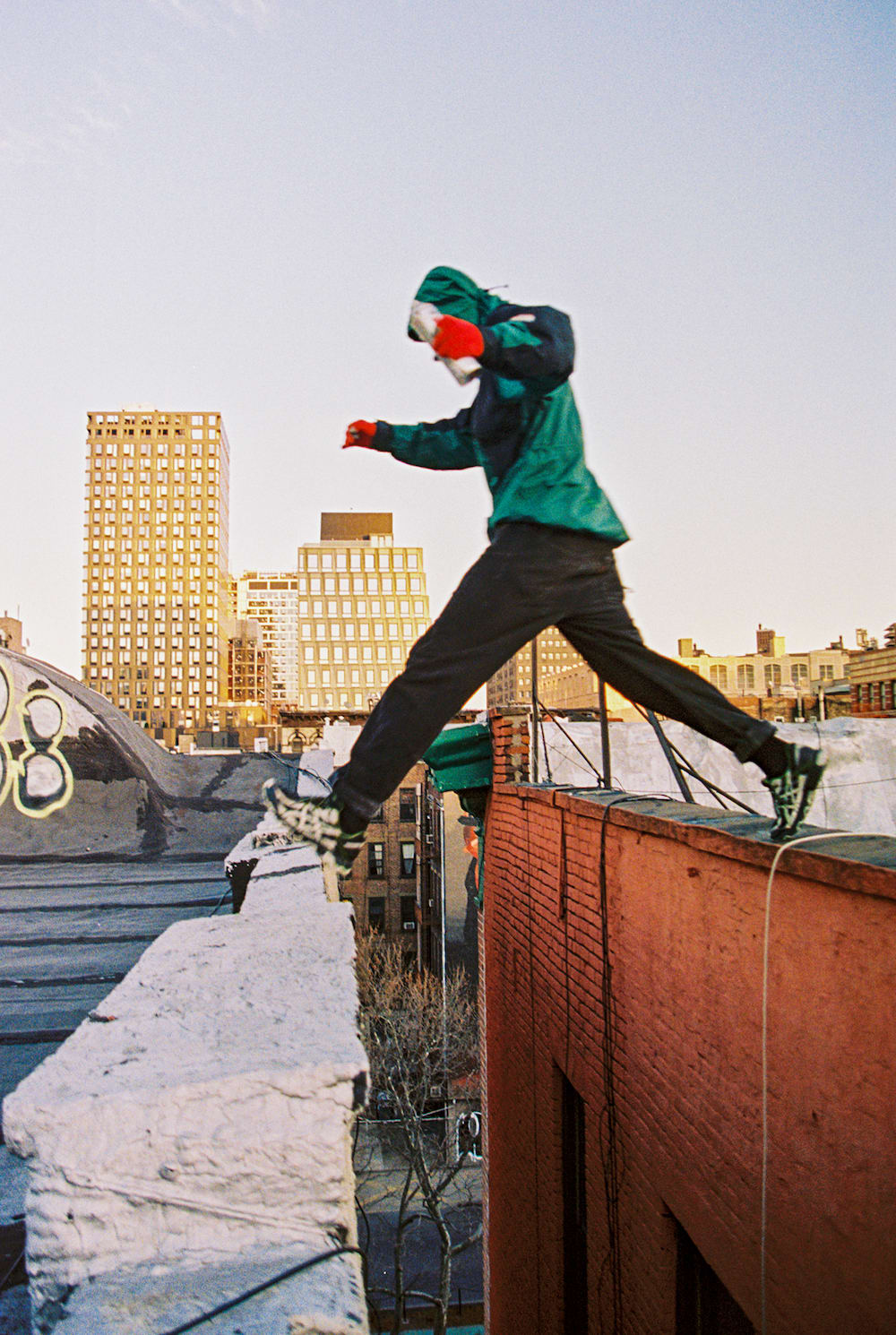 Reboe LNE Leaps Across a Rooftop in NYC by Jacob Consenstein