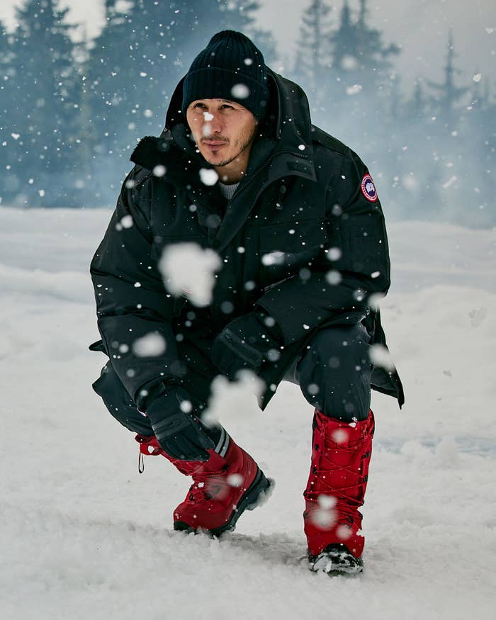 NHL alumni Jordin Tootoo posing in Canada Goose&#x27;s New Boots