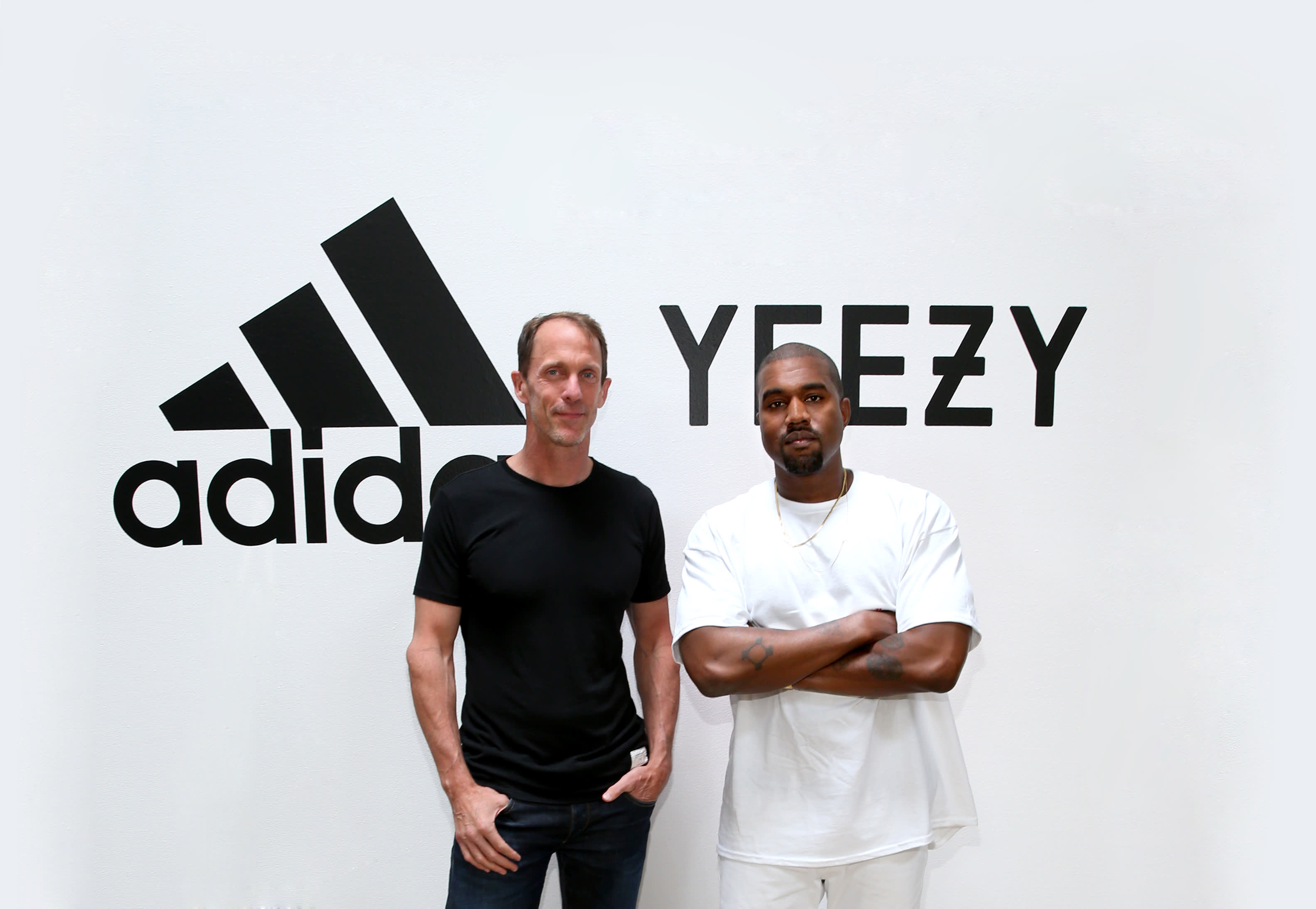 Former Adidas brand president Eric Liedtke with Kanye West in 2016