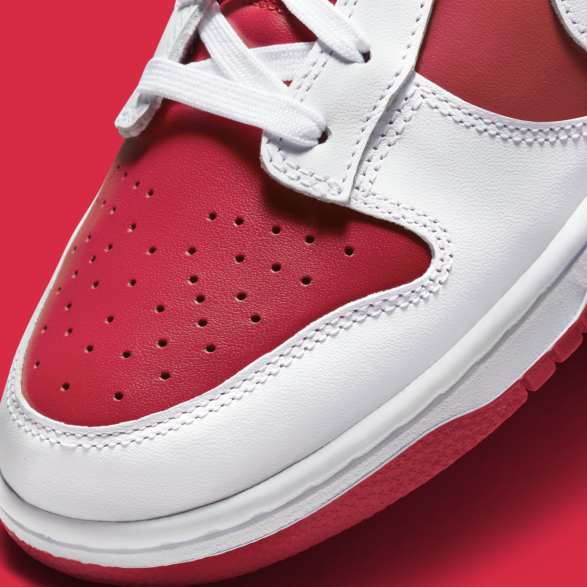 Nike Dunk Low Championship Red DD1391-600 Release Date Toe Detail