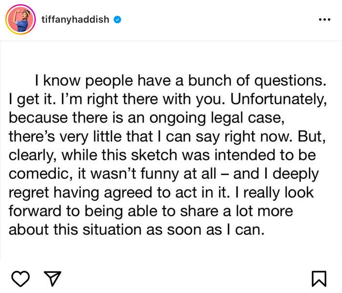 Tiffany Haddish addresses molestation allegations